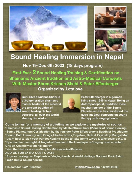 Sound Healing Immersion in Nepal LataLove Collection