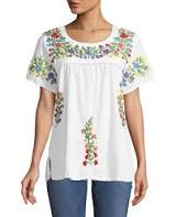 P-Embroidered Blouse
